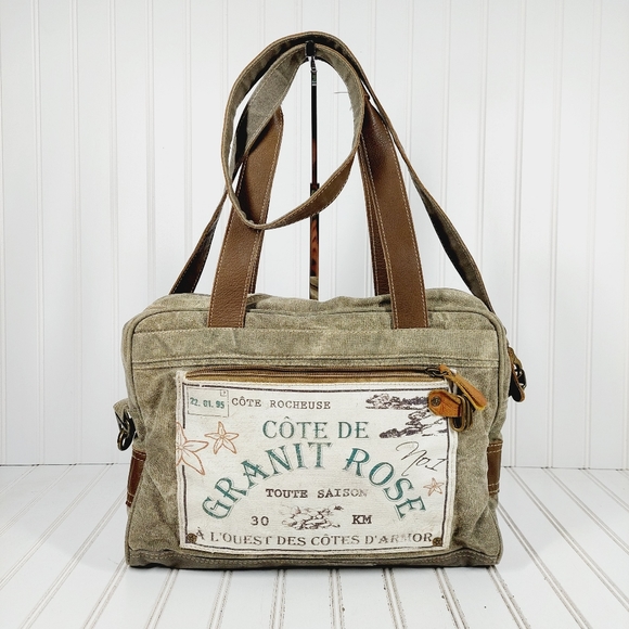 Myra Bag Handbags - Myra Bag Green and Brown Crossbody Bag